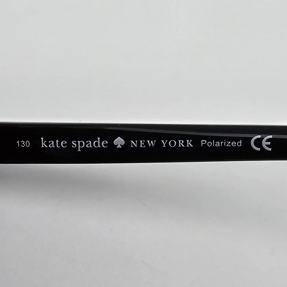 kate spade Black Sunglasses with Cream Polka-Dot Trim
